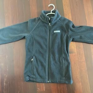Columbia black zip up sweater size M girls